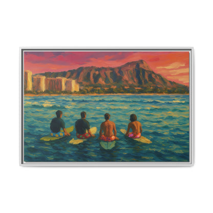 A Day On The Water - Framed Canvas