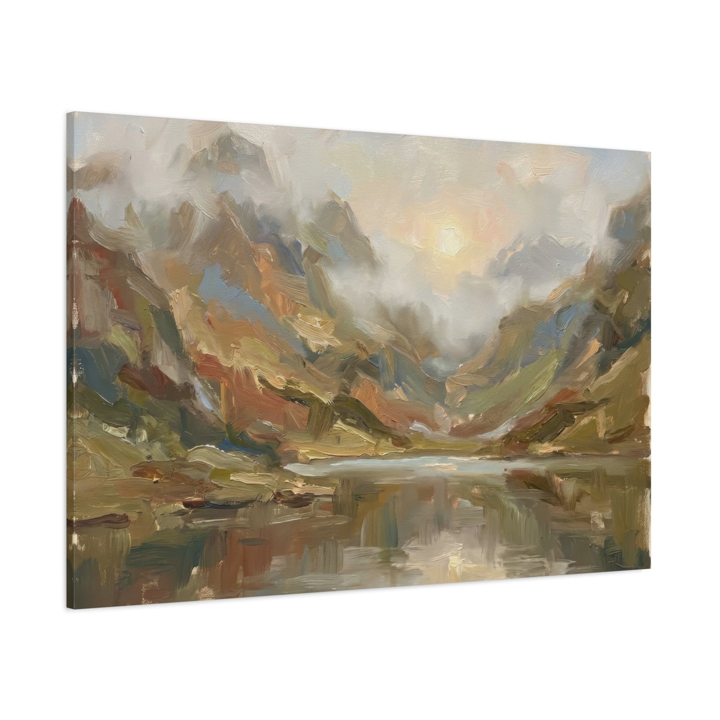 Misty Mountain Lake Canvas