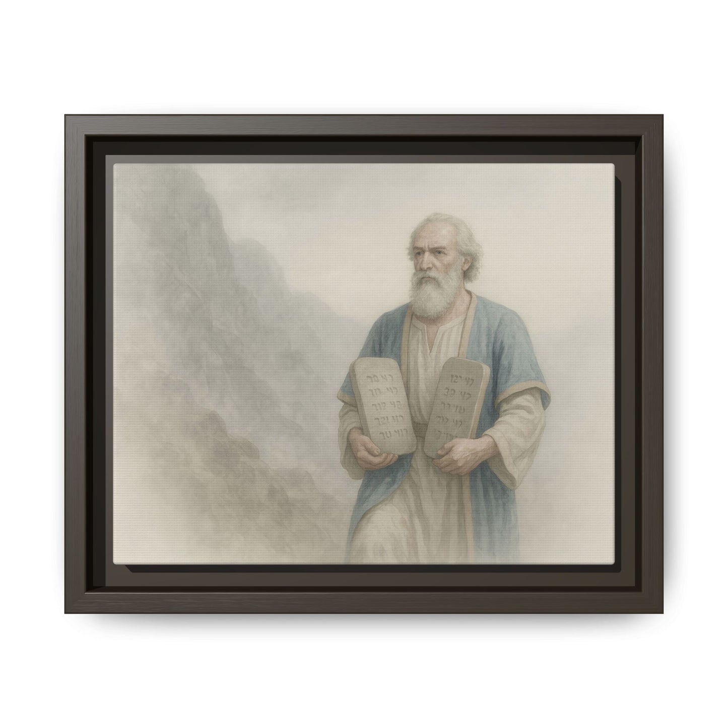 Moses Comes Down from the Mountain - Framed Canvas