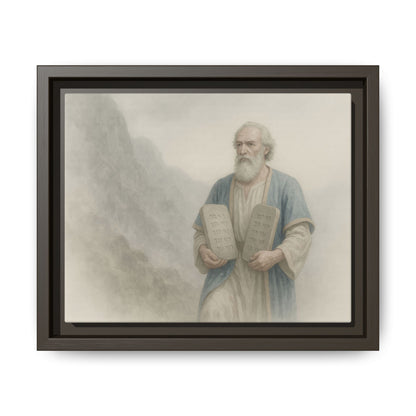 Moses Comes Down from the Mountain - Framed Canvas