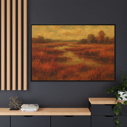 Fall Marsh - Framed Canvas
