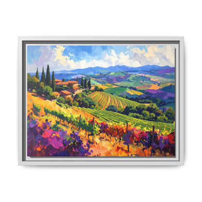 Italian Vineyard - Framed Canvas