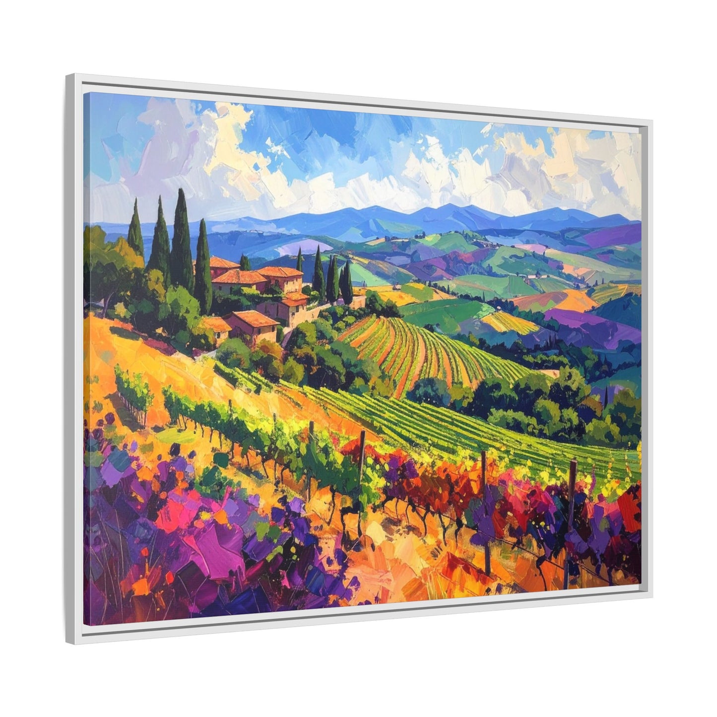 Italian Vineyard - Framed Canvas