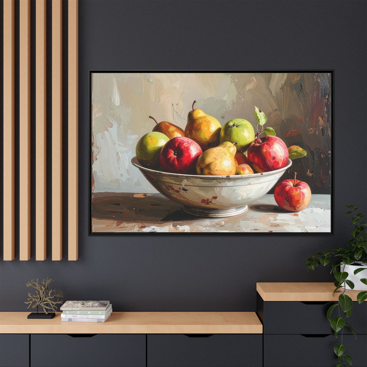 Farmhouse Fruit Bowl - Framed Canvas