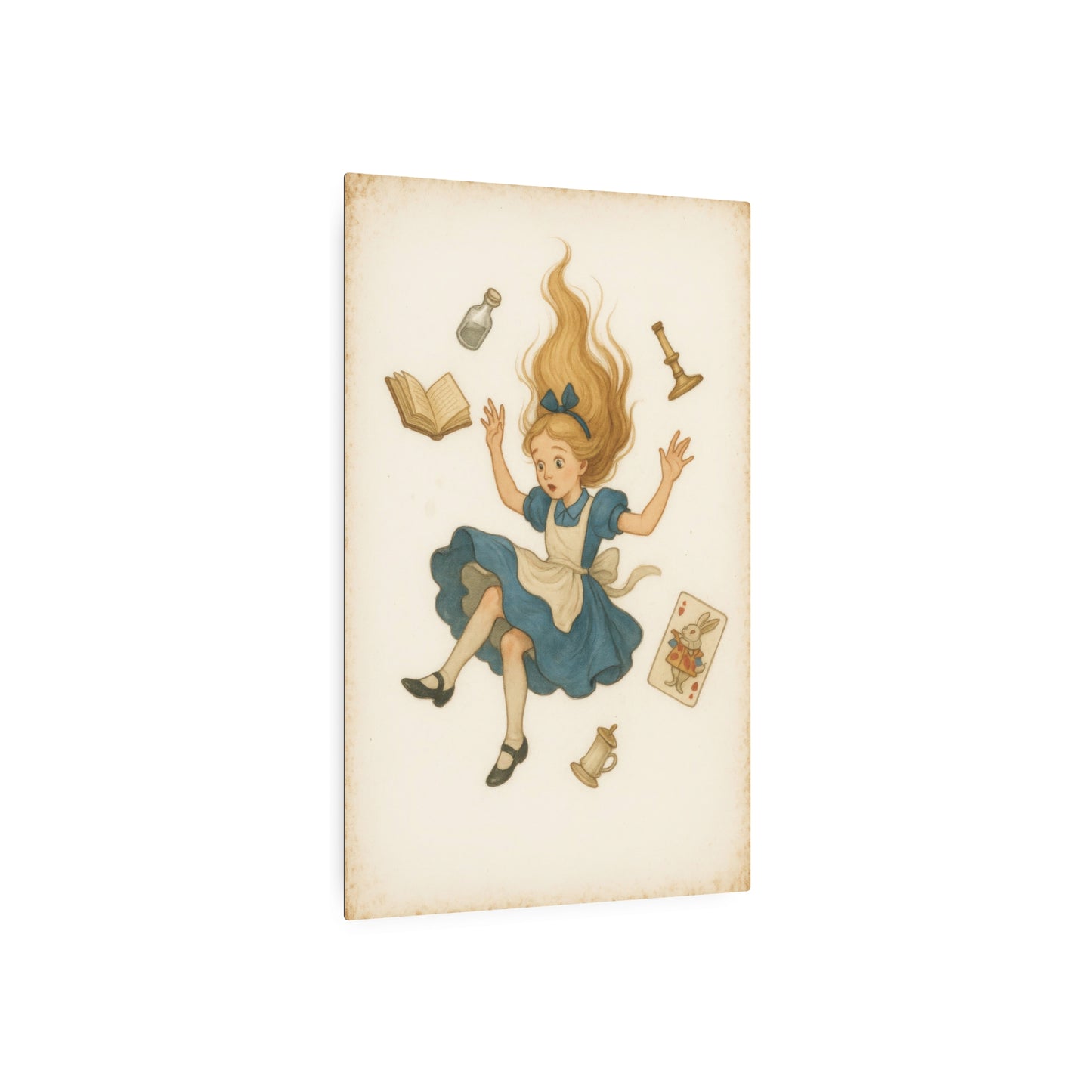 Alice Down the Rabbit Hole - Metal Print