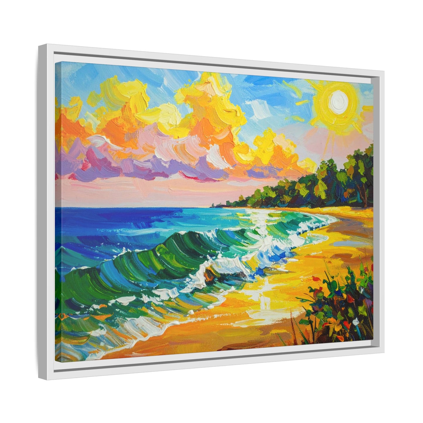 Tranquil Seascape- Framed Canvas