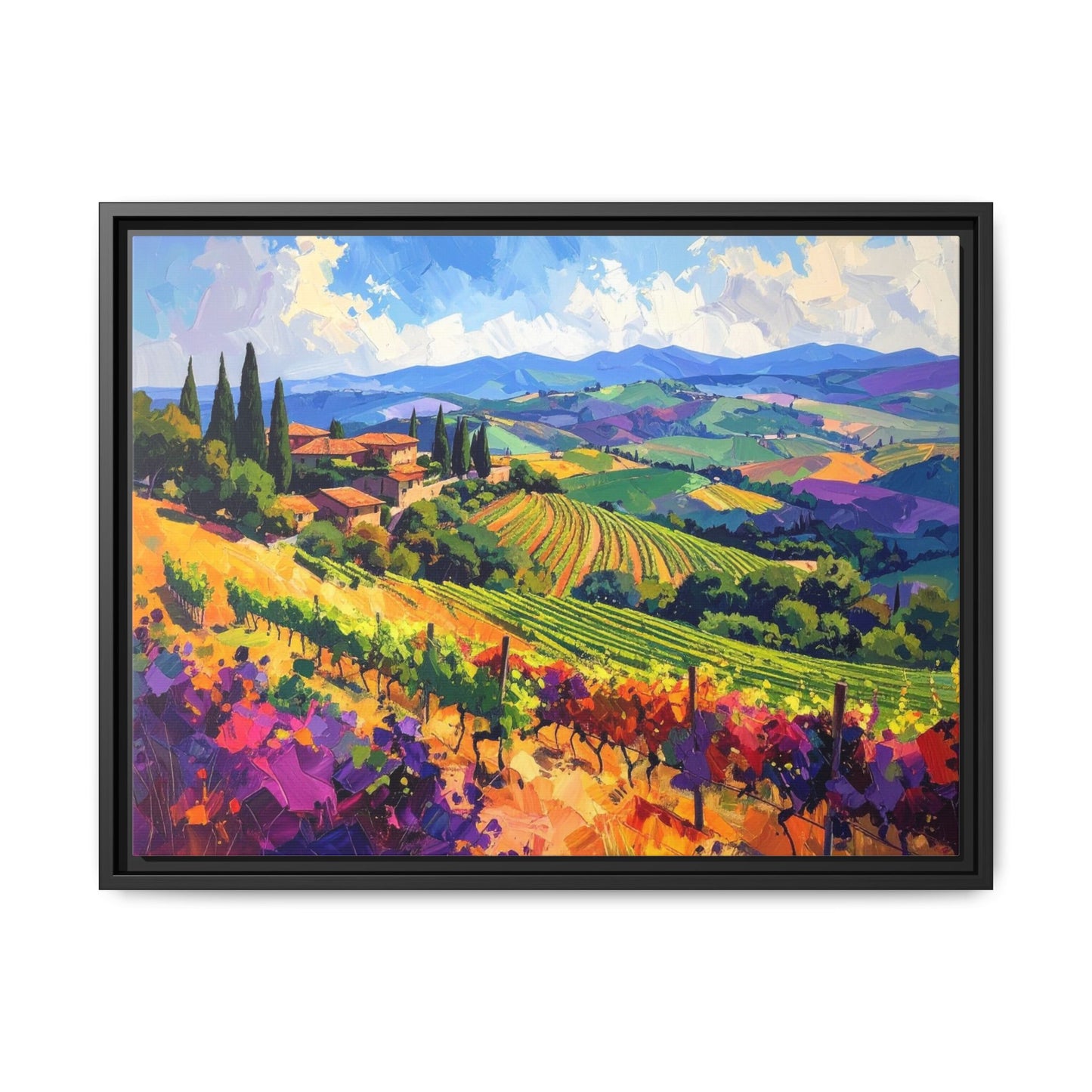 Italian Vineyard - Framed Canvas