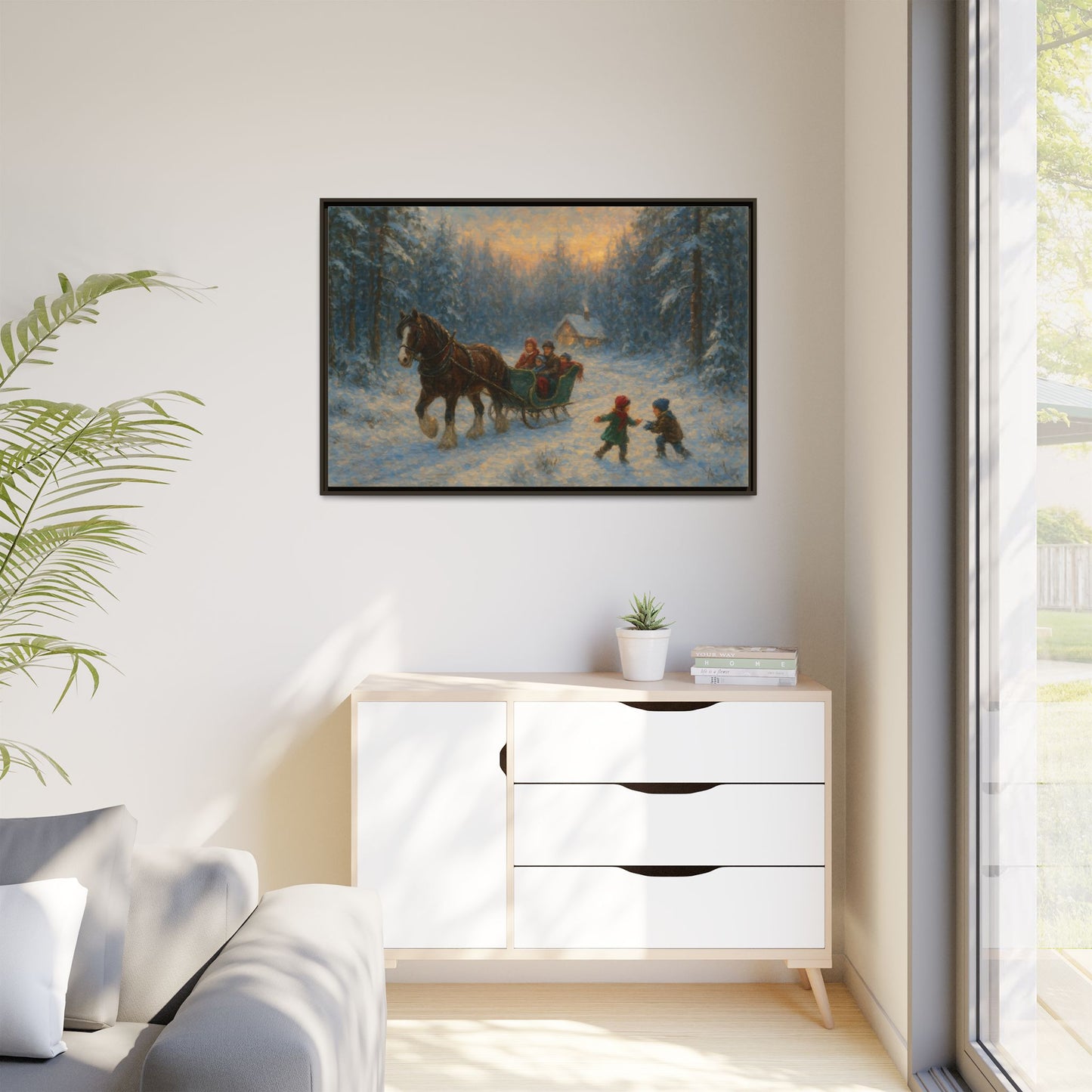 Winter Fun - Framed Canvas