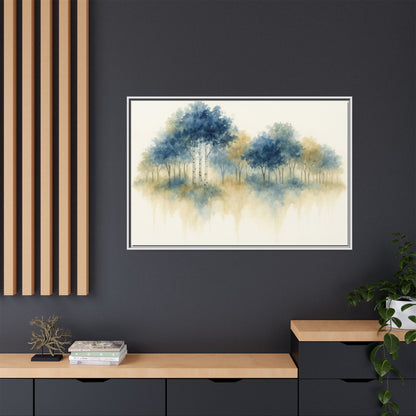 Floating Aspen and Birch Forest - Framed Canvas