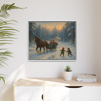 Winter Fun - Framed Canvas