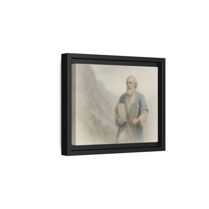 Moses Comes Down from the Mountain - Framed Canvas