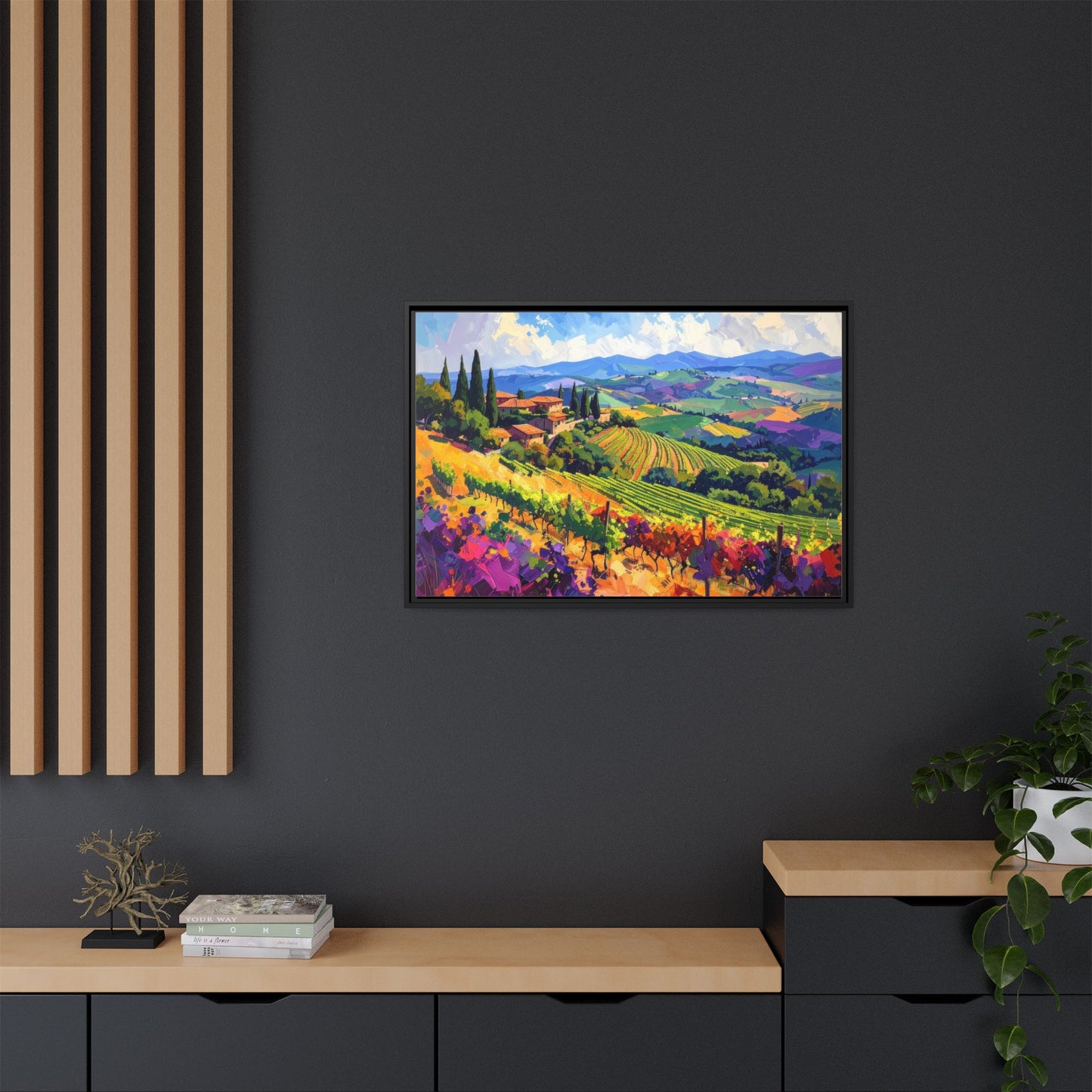 Italian Vineyard - Framed Canvas