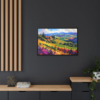 Italian Vineyard - Framed Canvas