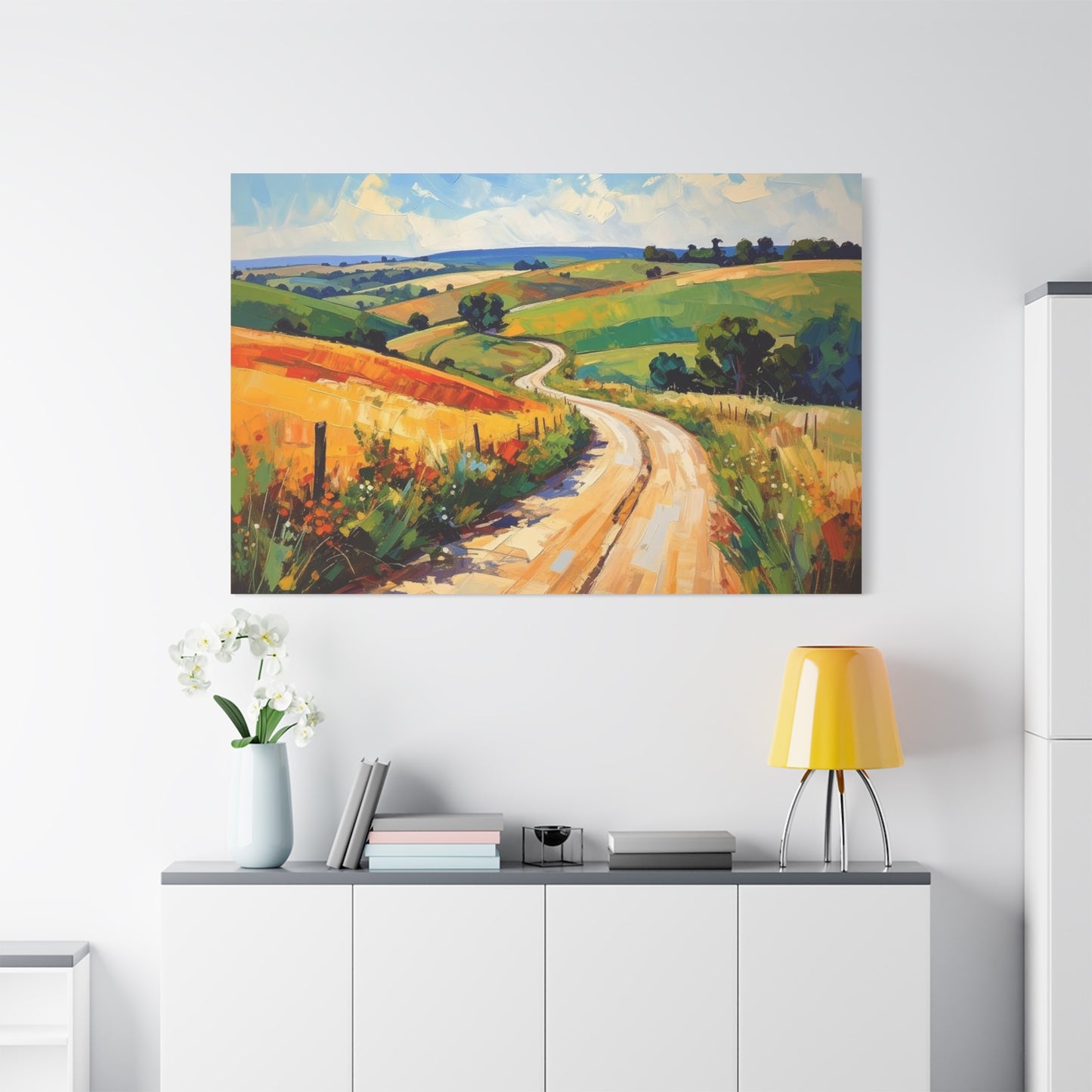 Lazy Country Road #3 Canvas