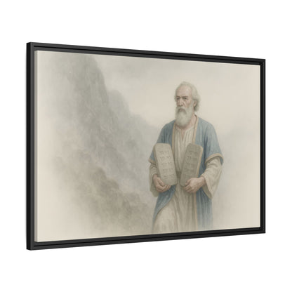 Moses Comes Down from the Mountain - Framed Canvas