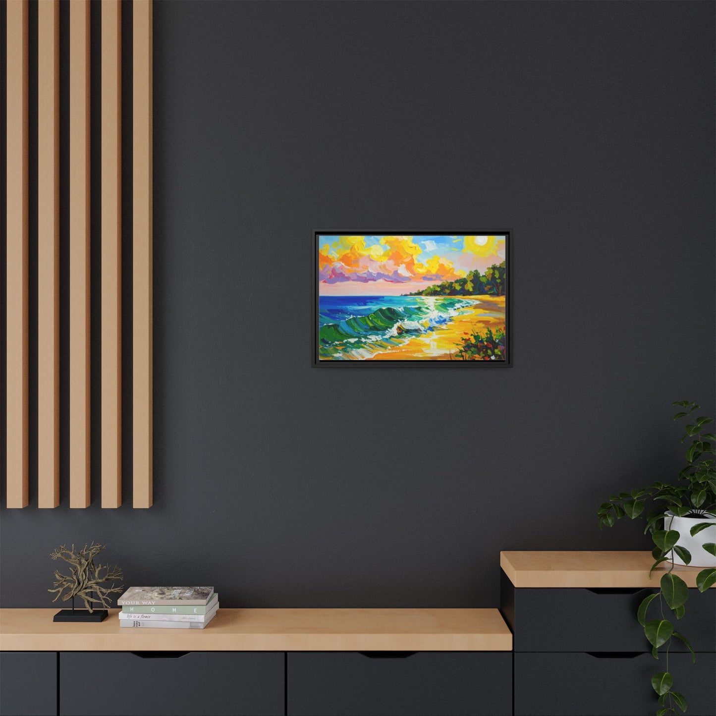 Tranquil Seascape- Framed Canvas