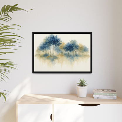 Floating Aspen and Birch Forest - Framed Canvas