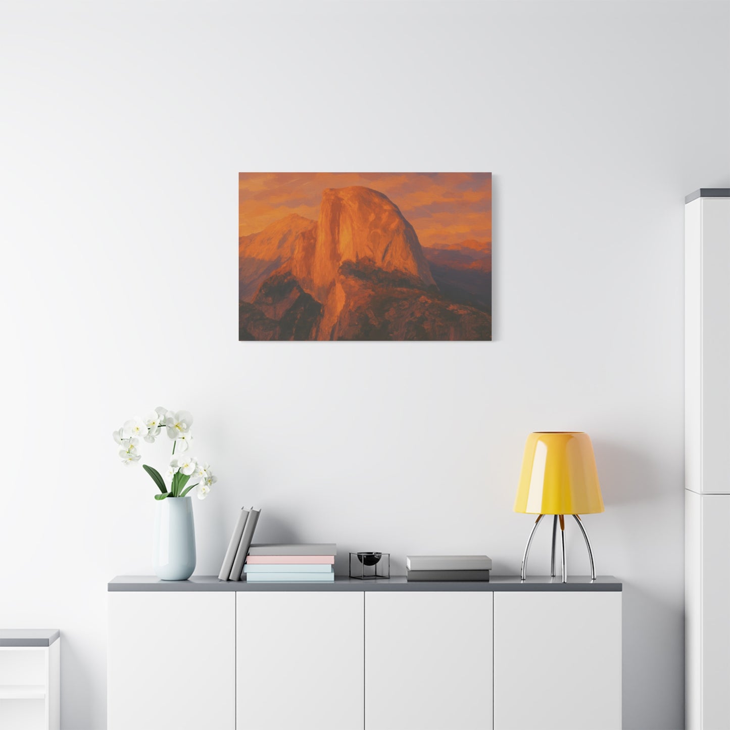 Sunset Over Half Dome Canvas