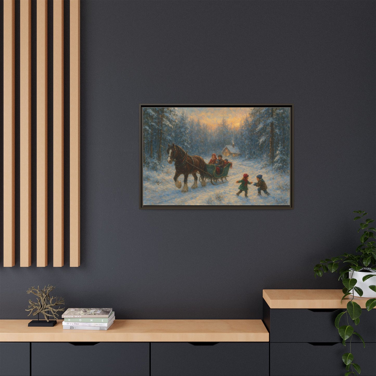 Winter Fun - Framed Canvas