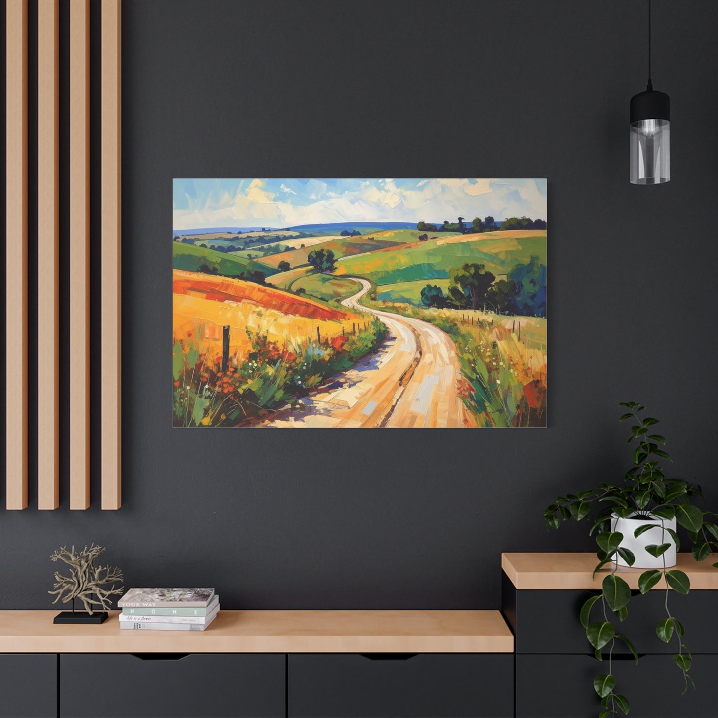 Lazy Country Road #3 Canvas