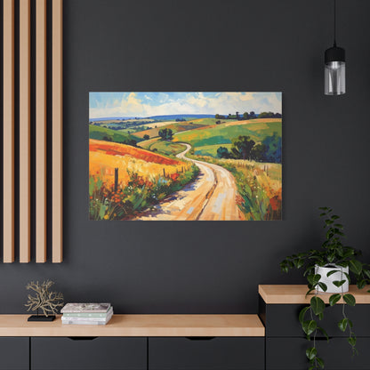 Lazy Country Road #3 Canvas