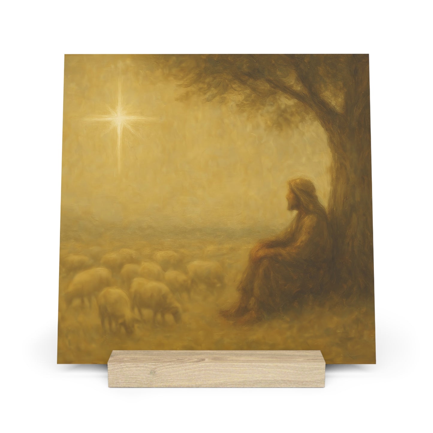 Shepherd In The Field - Gallery Board with Stand
