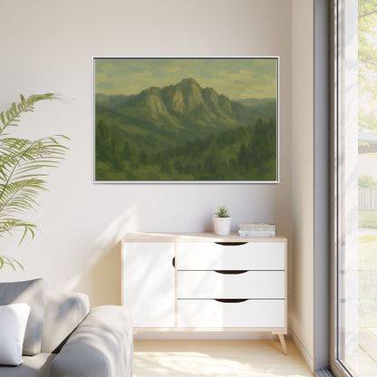 Green Mountains - Framed Canvas