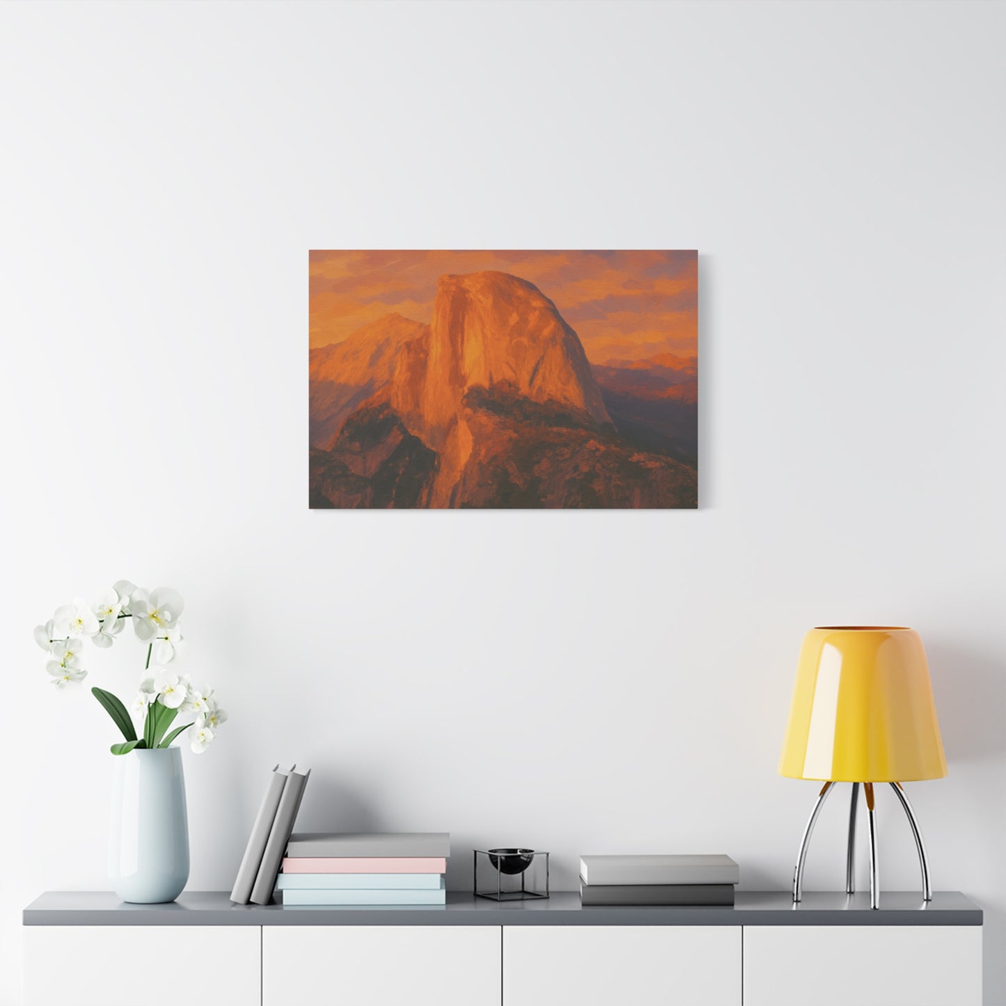 Sunset Over Half Dome Canvas