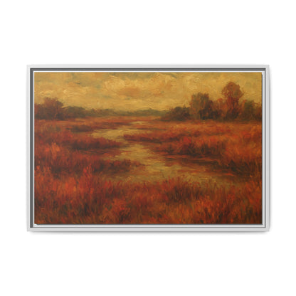 Fall Marsh - Framed Canvas