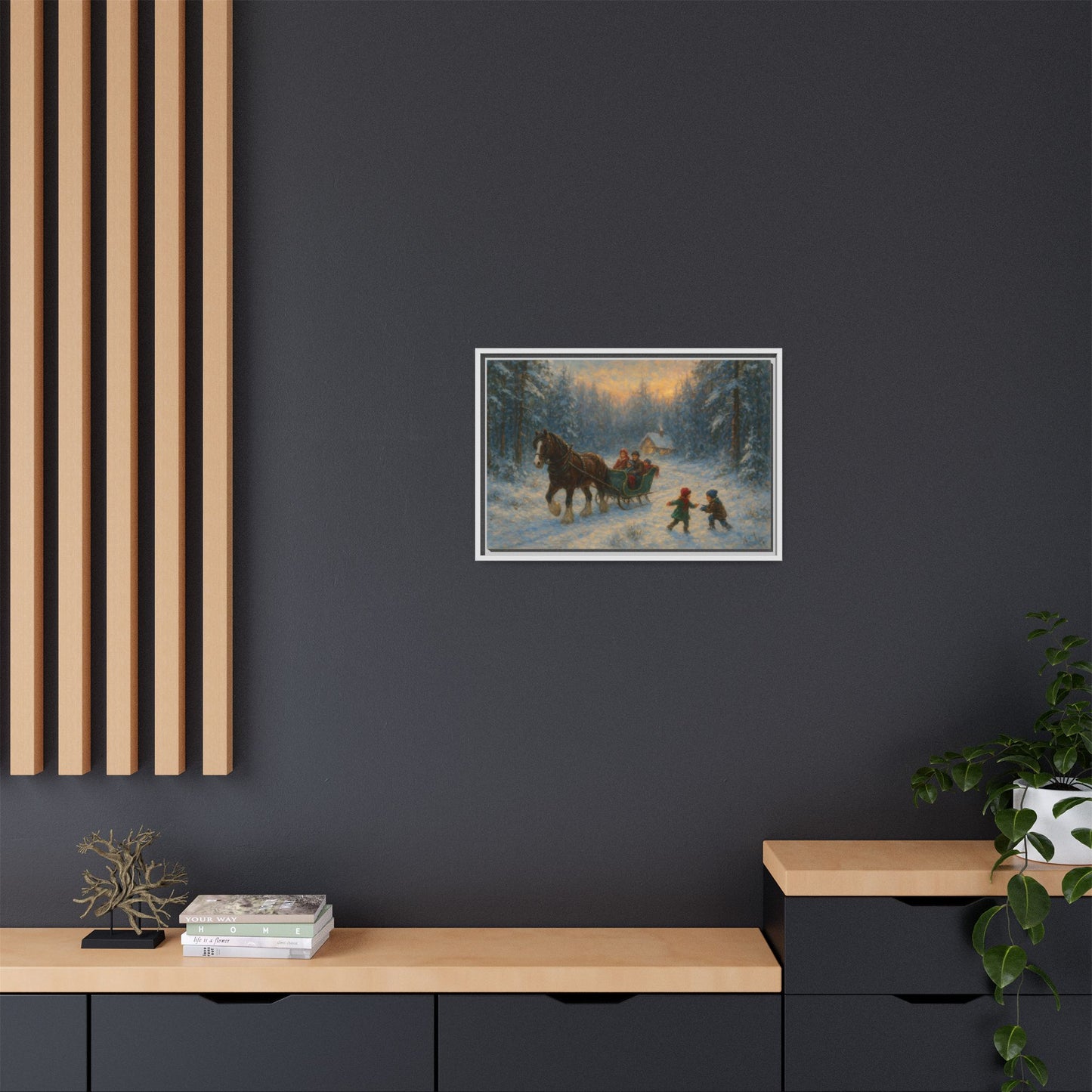 Winter Fun - Framed Canvas