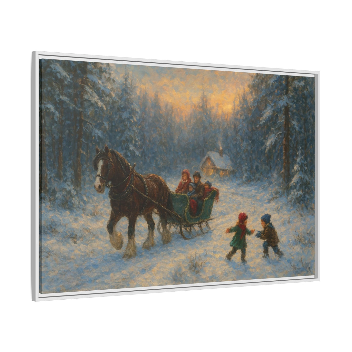 Winter Fun - Framed Canvas