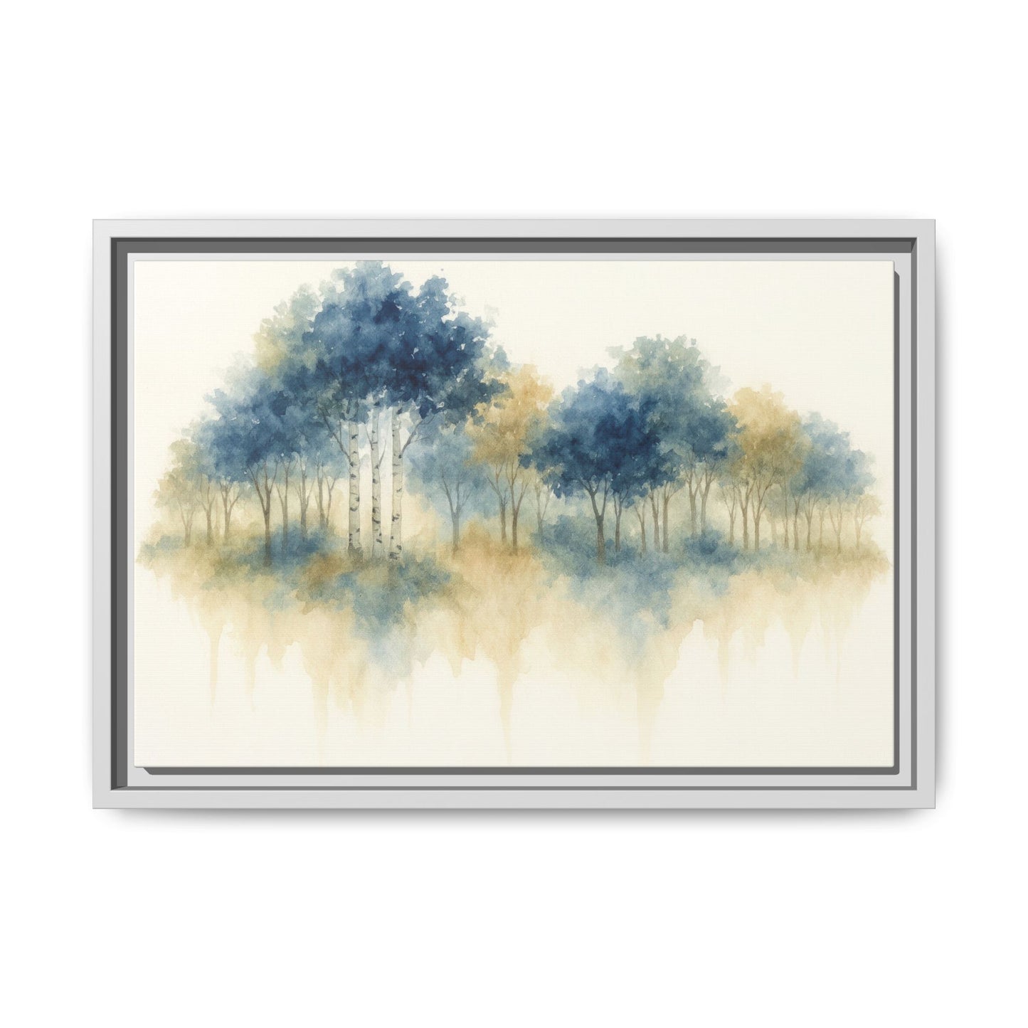 Floating Aspen and Birch Forest - Framed Canvas