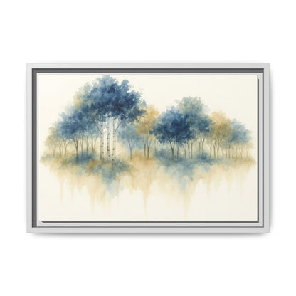 Floating Aspen and Birch Forest - Framed Canvas