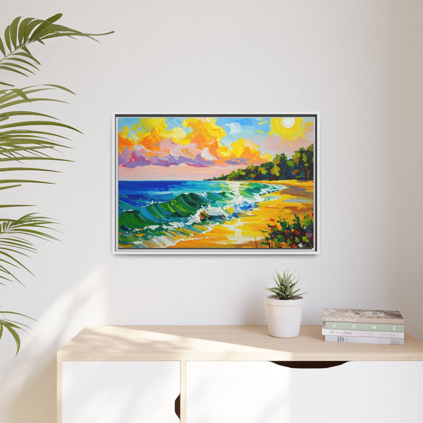 Tranquil Seascape- Framed Canvas
