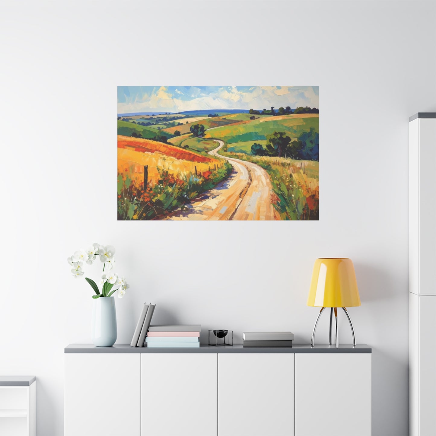Lazy Country Road #3 Canvas