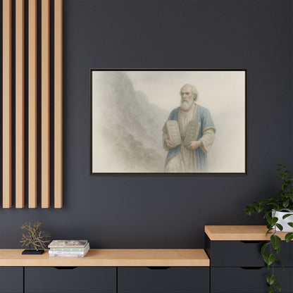 Moses Comes Down from the Mountain - Framed Canvas