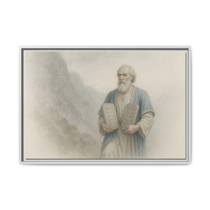 Moses Comes Down from the Mountain - Framed Canvas