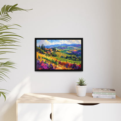 Italian Vineyard - Framed Canvas