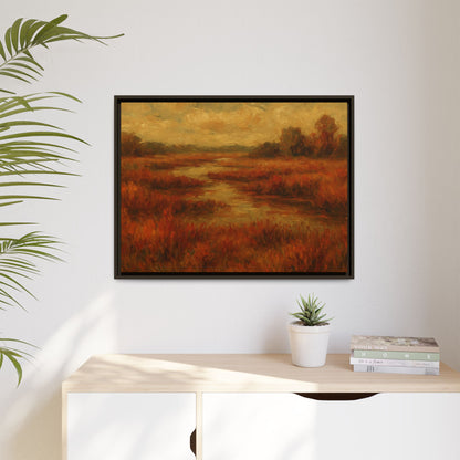 Fall Marsh - Framed Canvas