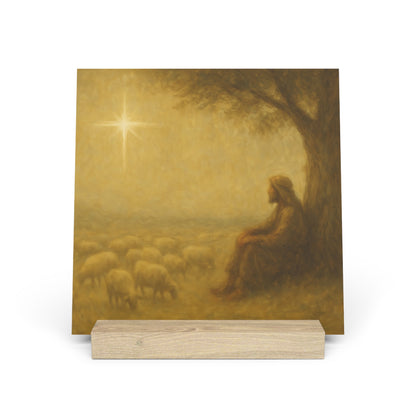 Shepherd In The Field - Gallery Board with Stand