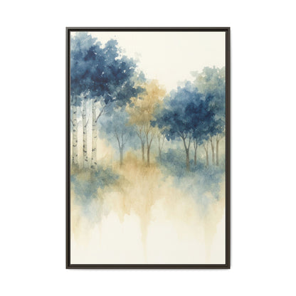 Floating Aspen and Birch Forest - Framed Canvas