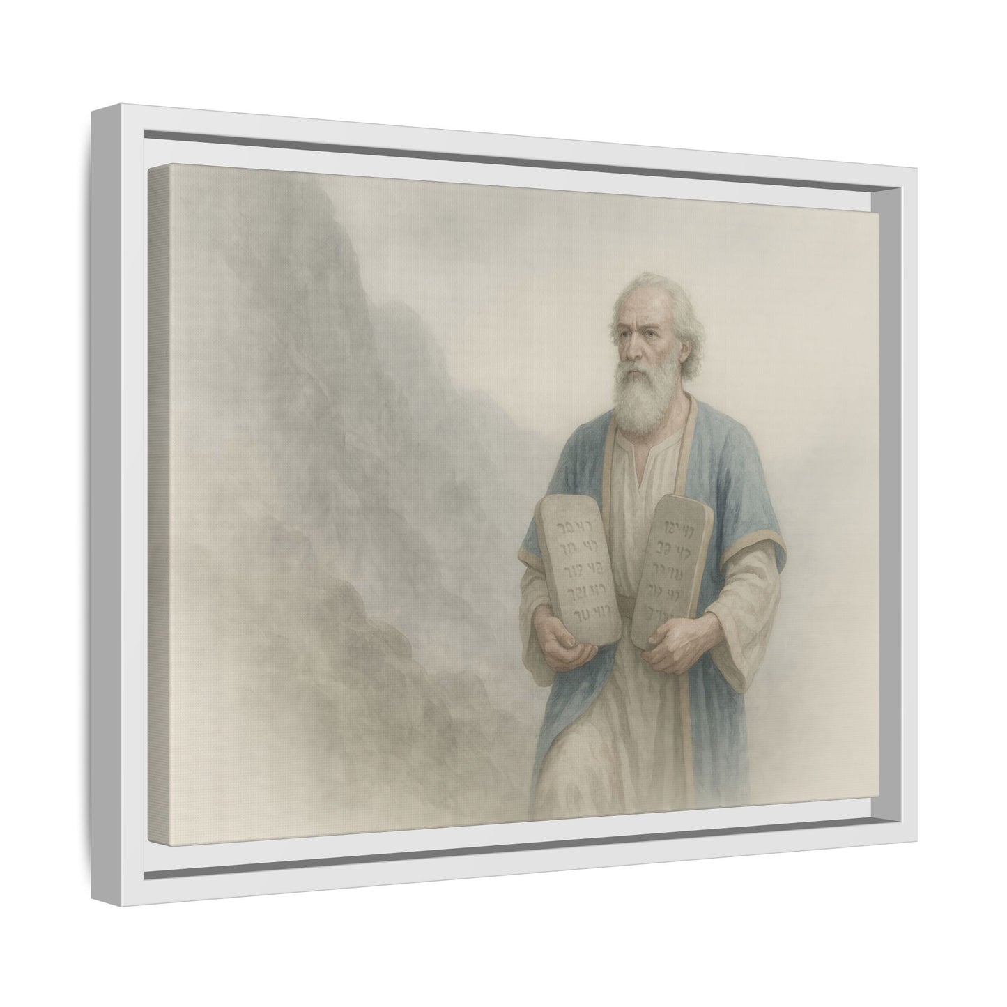 Moses Comes Down from the Mountain - Framed Canvas