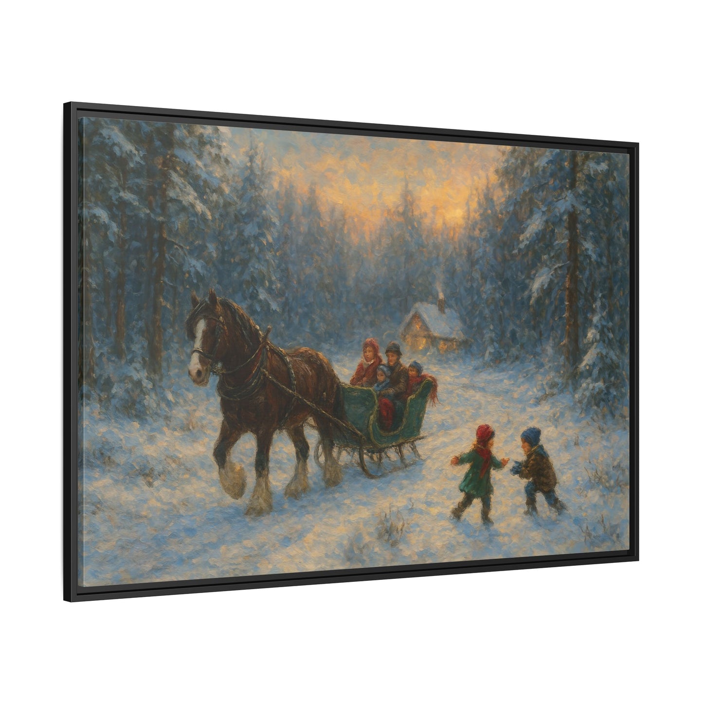 Winter Fun - Framed Canvas