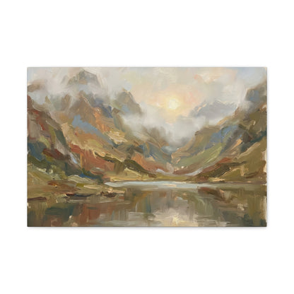 Misty Mountain Lake Canvas