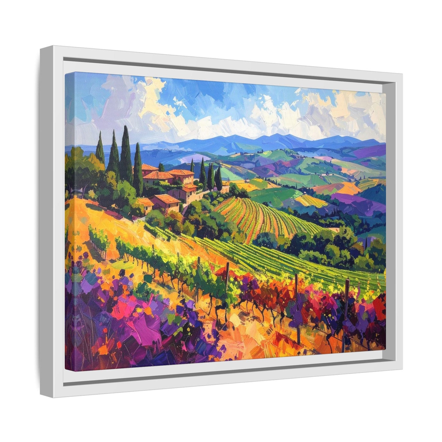 Italian Vineyard - Framed Canvas
