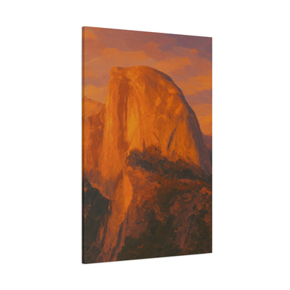 Sunset Over Half Dome Canvas
