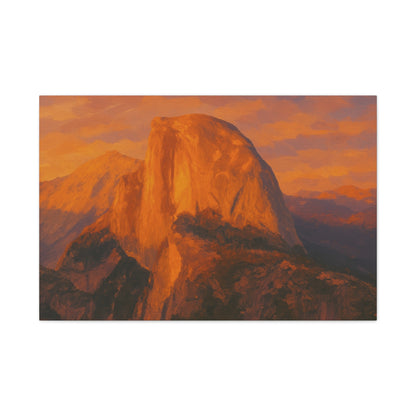 Sunset Over Half Dome Canvas