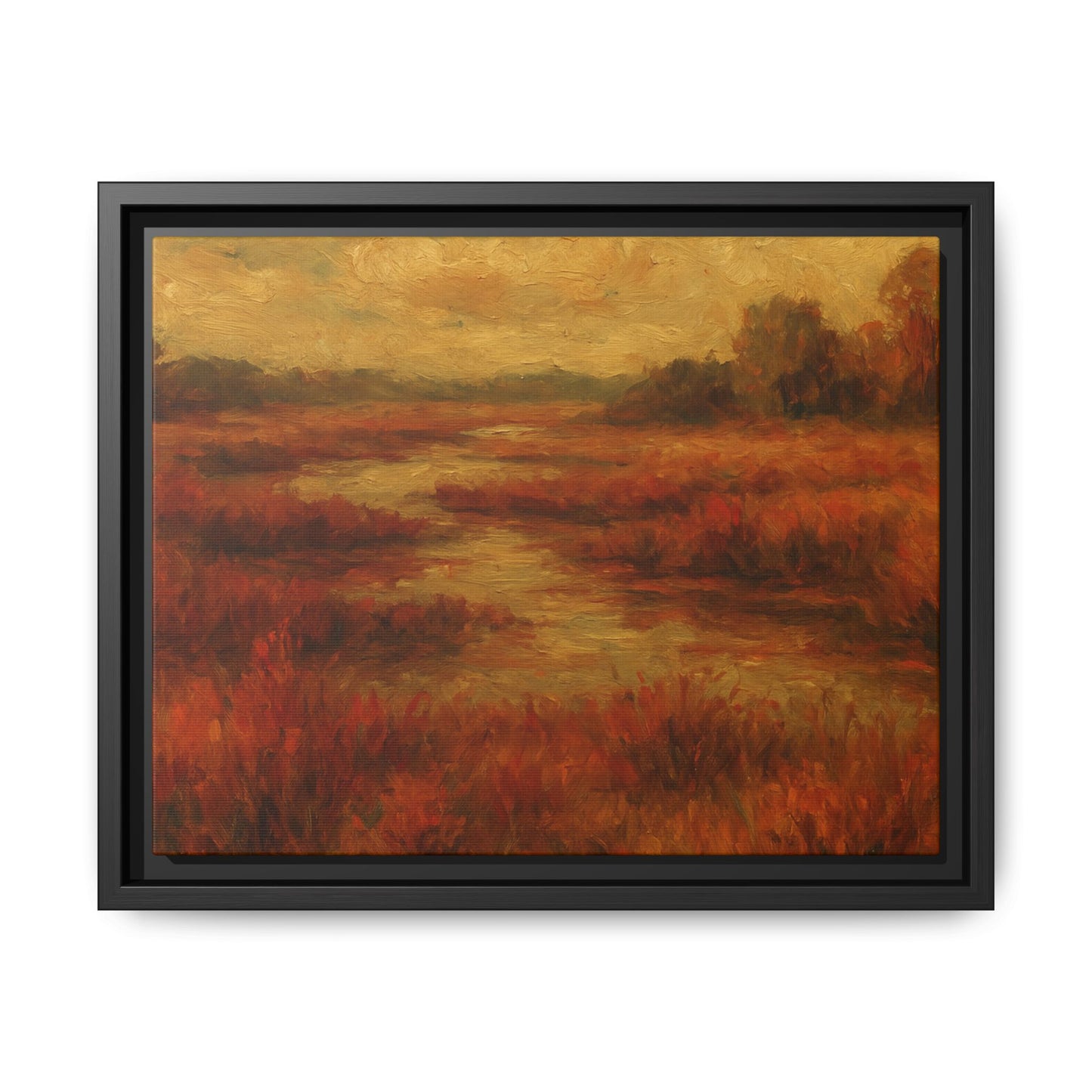 Fall Marsh - Framed Canvas