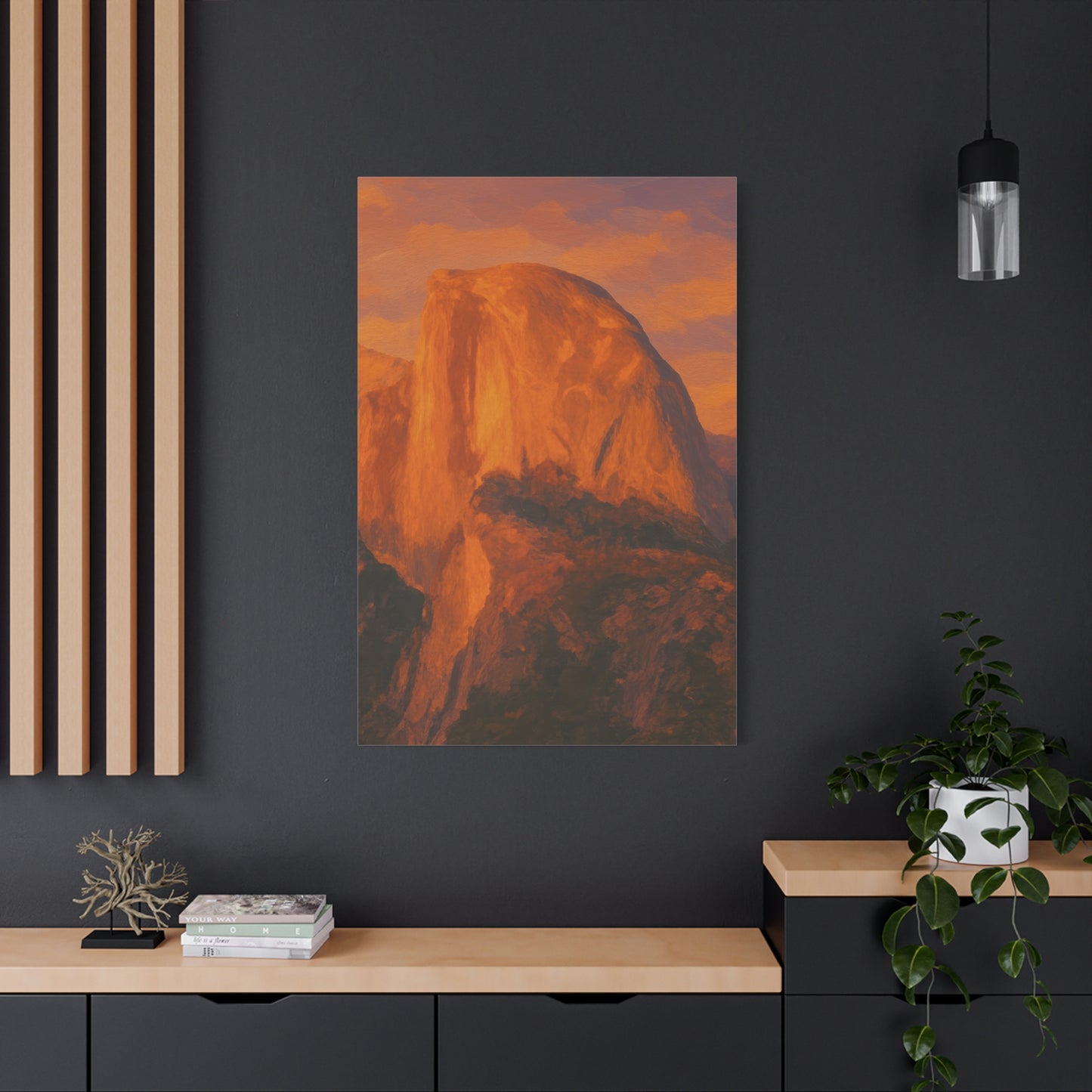 Sunset Over Half Dome Canvas