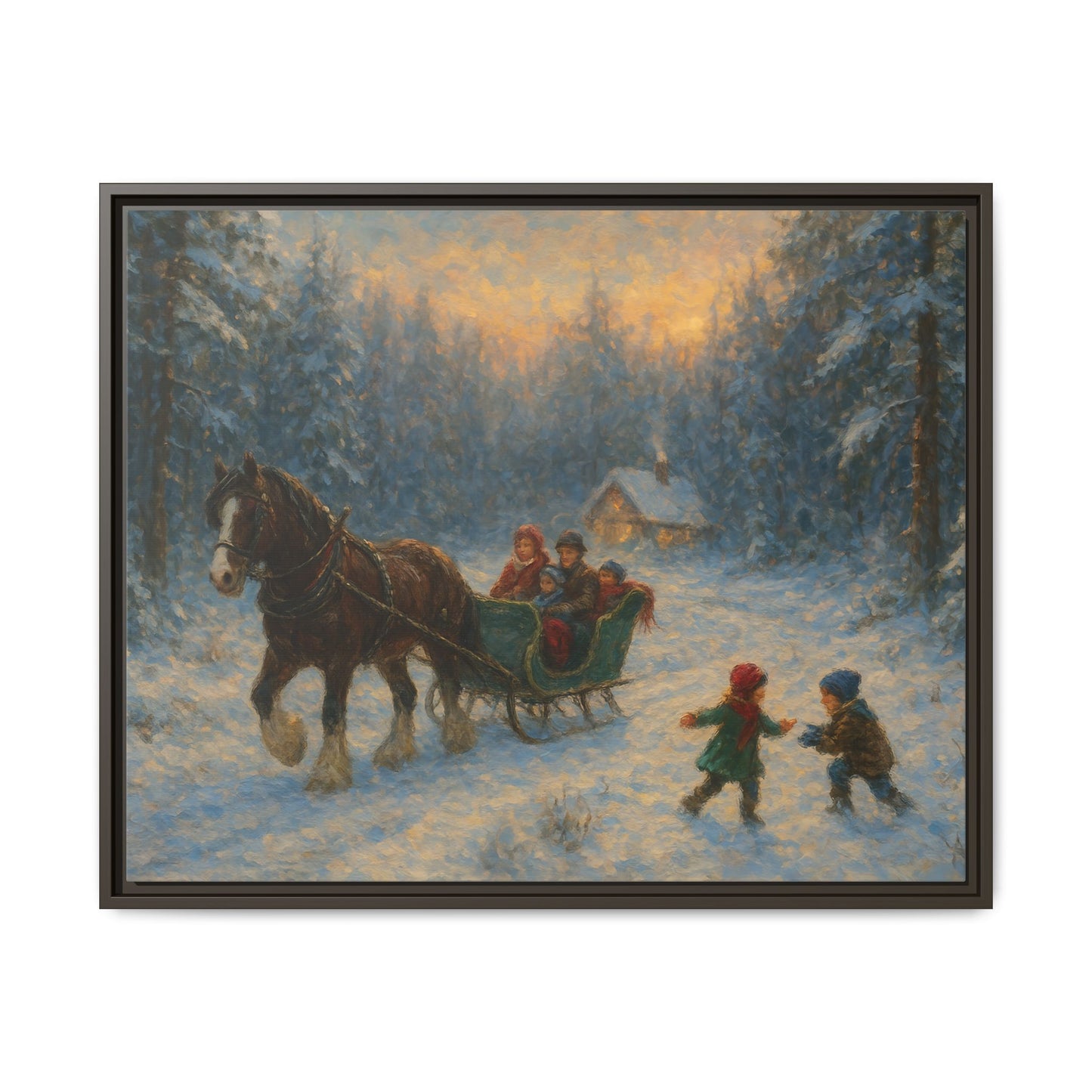 Winter Fun - Framed Canvas
